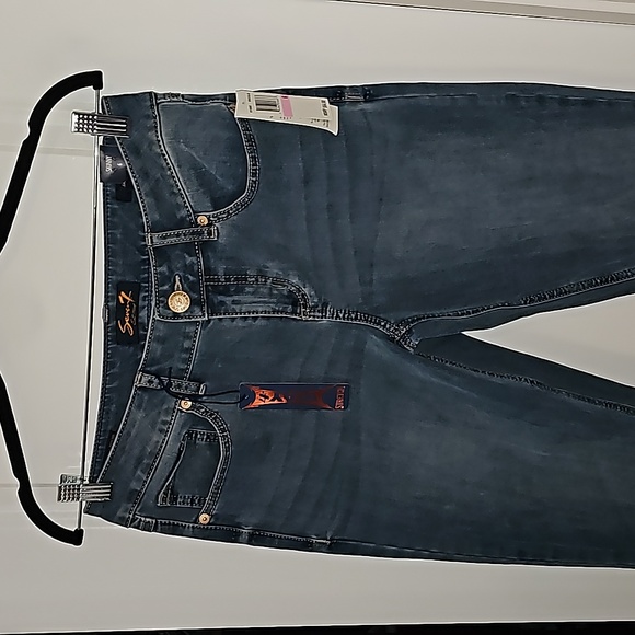 Seven 7 High Rise Skinny Jeans Size 6 Venus Blue 4-way stretch NWT MSRP $64 - Picture 15 of 15